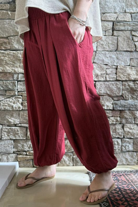 Basso Shirring Genie Pant Sangria